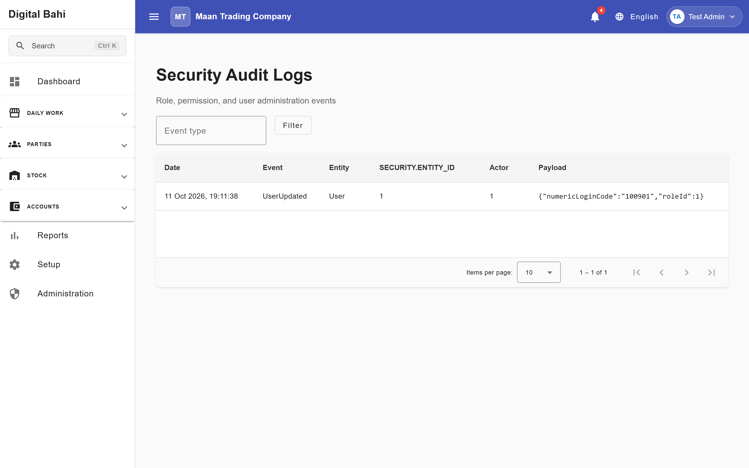 Security Audit Logs