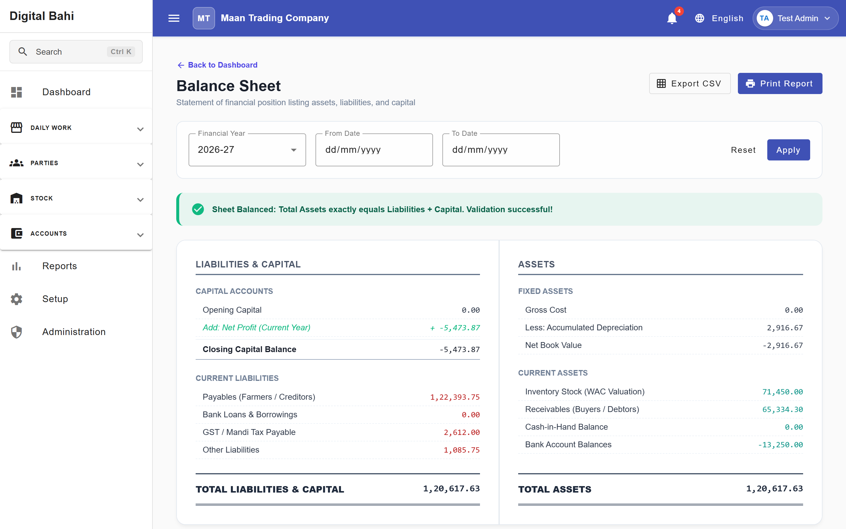 Balance Sheet