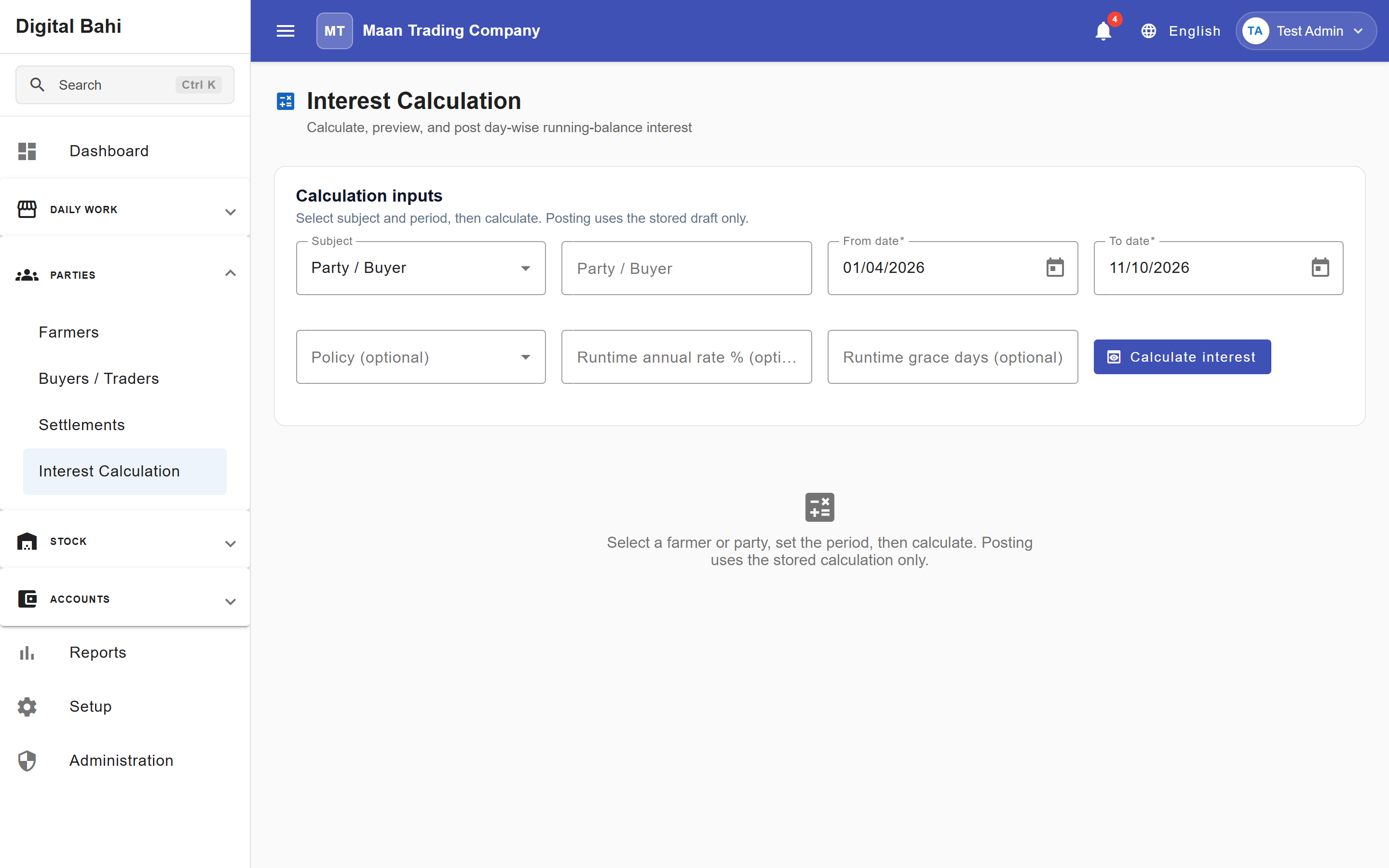 Interest Calculation