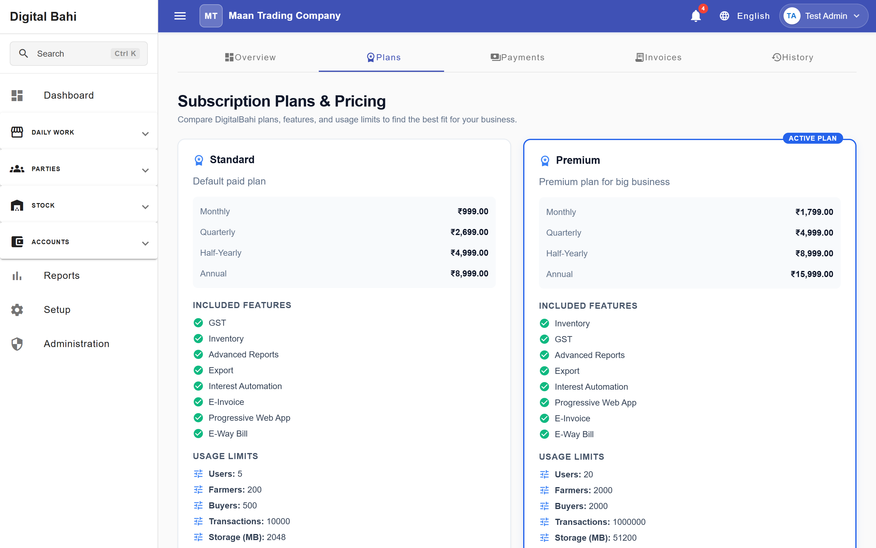 Subscription Plans & Pricing